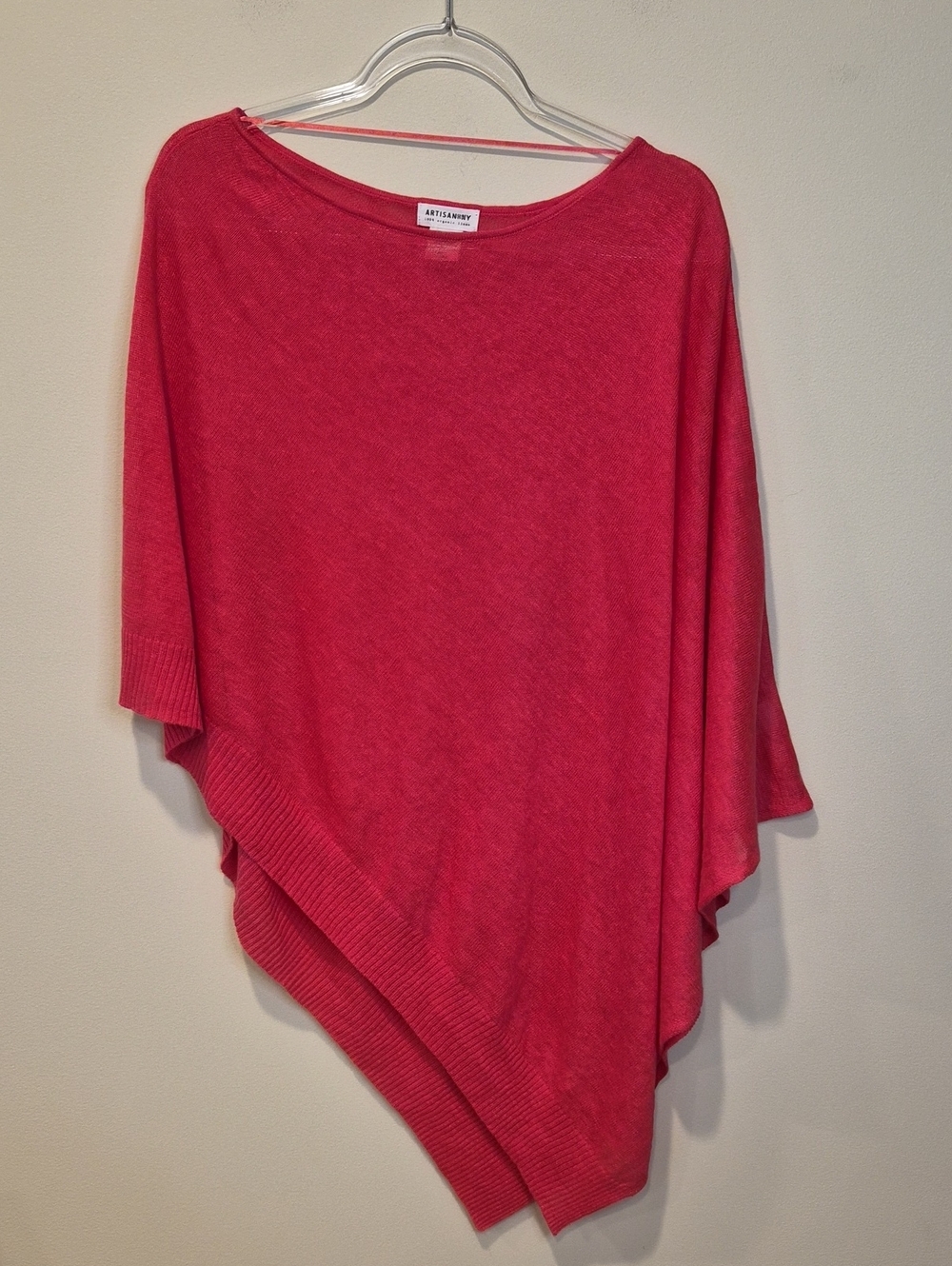 Artisan Ny Organic Linen Vibrant Coral Pink Top - Picture 8 of 8